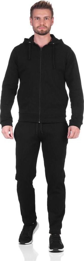 Herren Jogging Anzug Trainingsanzug Fitness mit Kapuze; Schwarz M