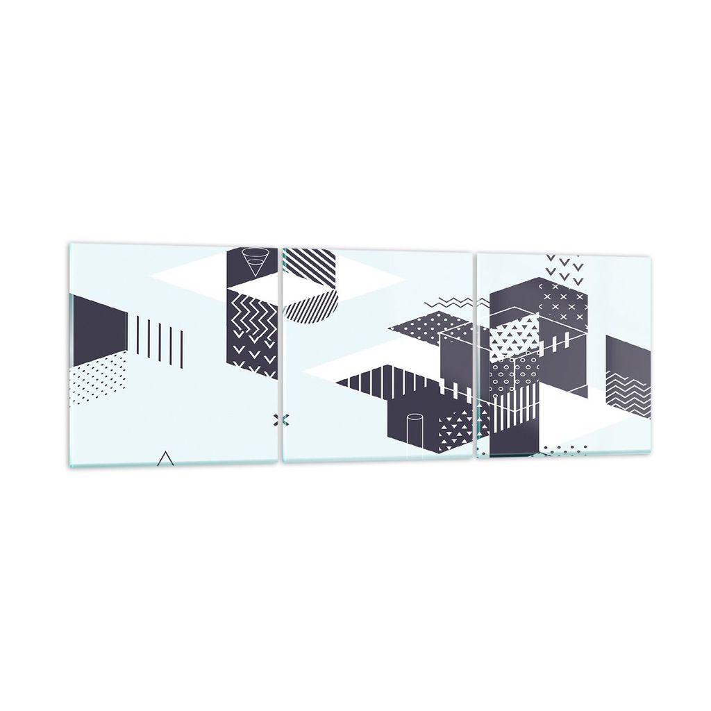 Bilder auf glas - Abstraktion modern - 150x50cm - Glasbilder - Wandbilder - Kunstdruck - zum Aufhängen bereit - Wanddekoration aus Glas - Glas Bil...
