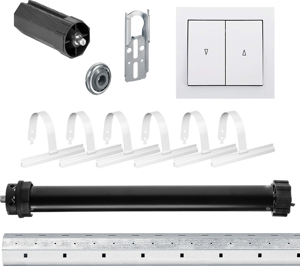 Komplett-Set | P5 20/15-60 inkl. Doppelwippe | 20Nm = Zugkraft bis 50Kg | 60mm Achtkant Welle |Wellenlänge 275 cm | Rolladenmotor, Rolladenantrieb
