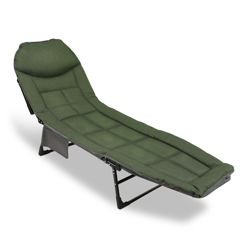Yakimz Karpfenliege Angelliege XXL 195 x 65 x 32 cm | Klappbare und stabile Bedchair Liege Feldbett 6 Bein