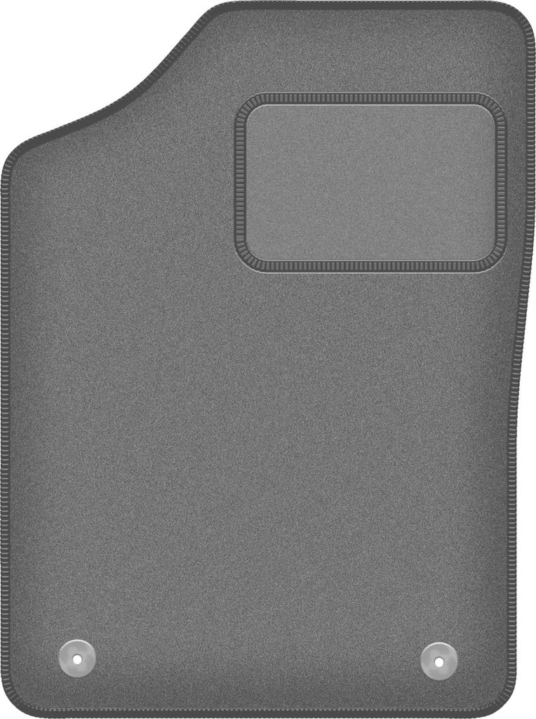 Fahrerfußmatte Velours graphit passend für Citroen ZX (1991-1998, Schrägheck) – mit Befestigungen – passgenau