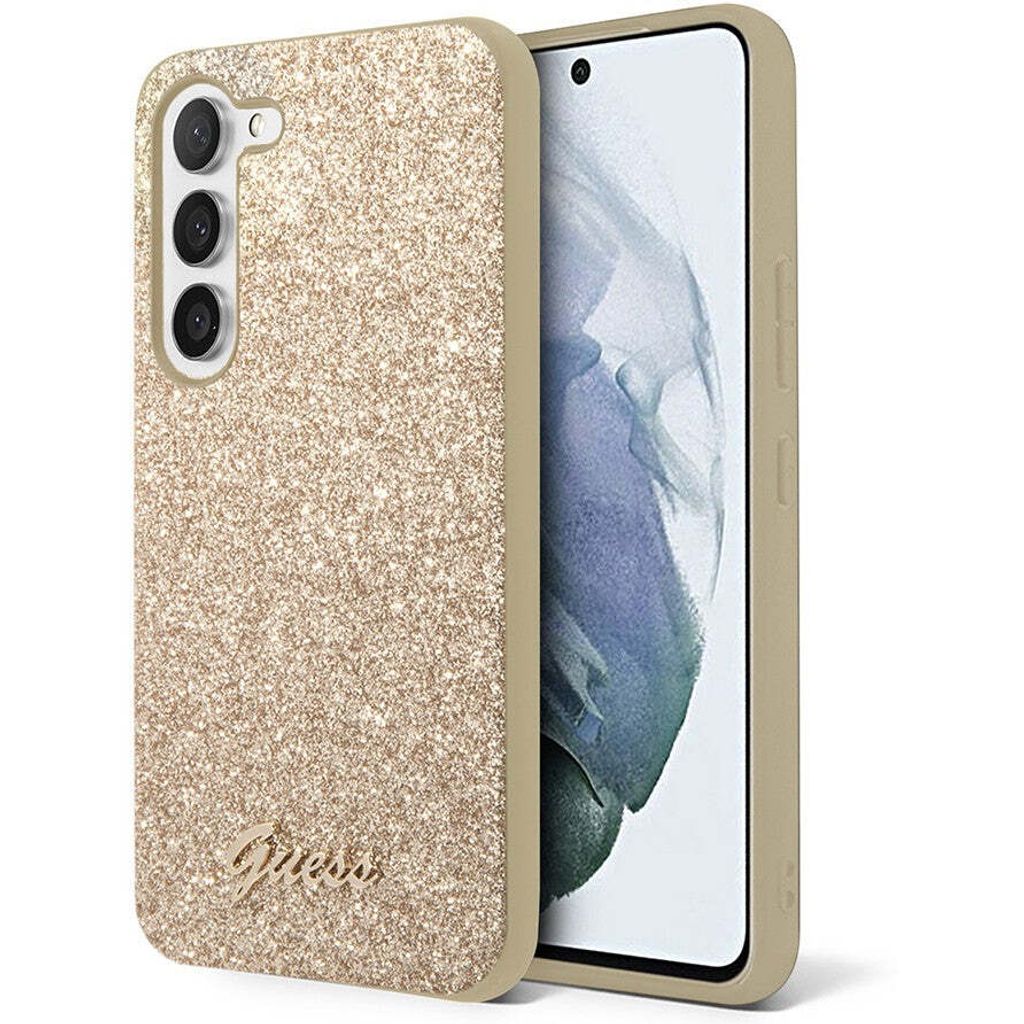 Guess Glitter Flakes Metal Logo Hülle - Samsung Galaxy S24+ Produktbild 