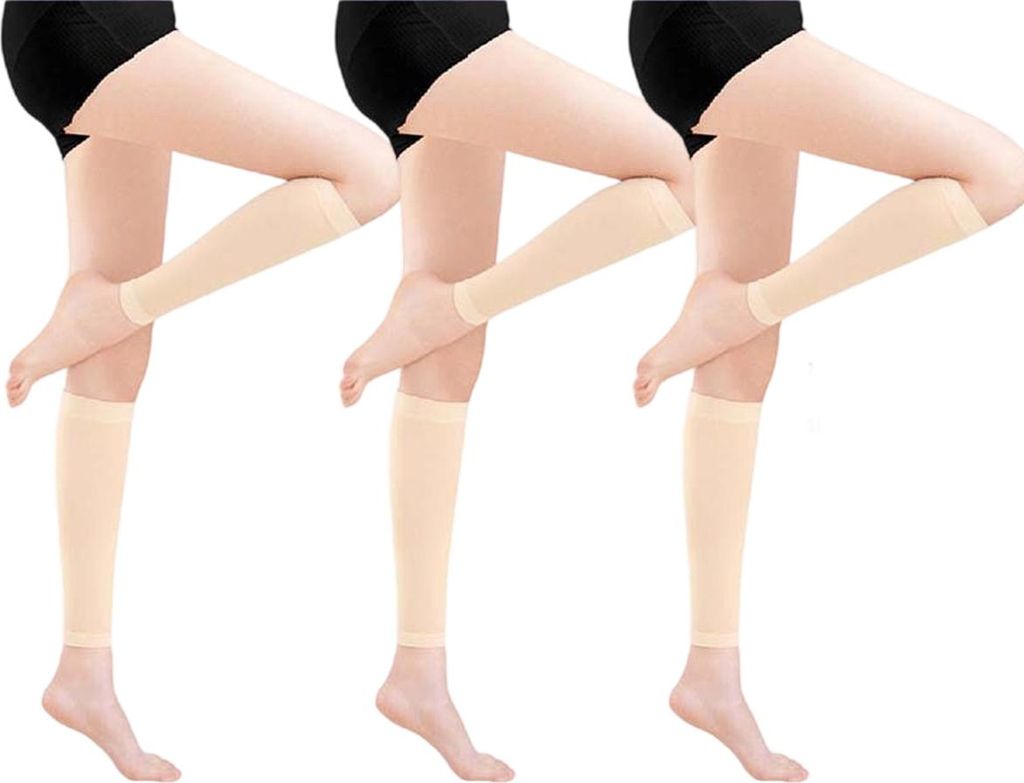 Paar Wadenkompressionsmanschetten für Damen und Herren, Beinkompressionsmanschette, Wadenbandage zur Unterstützung beim Laufen bei Schienbeinkant...