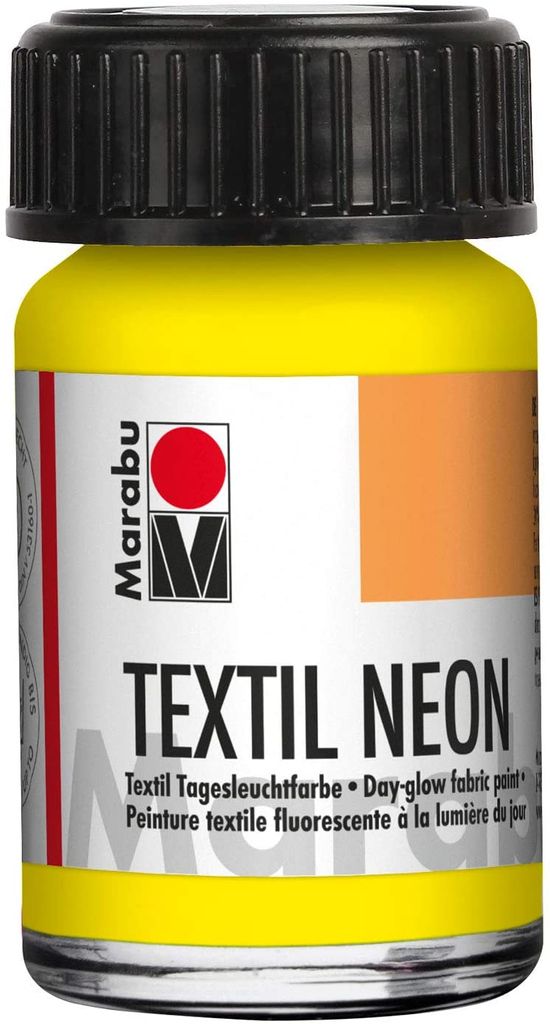 Marabu Textilfarbe "Textil Neon" neon-gelb 15 ml auf Wasserbasis