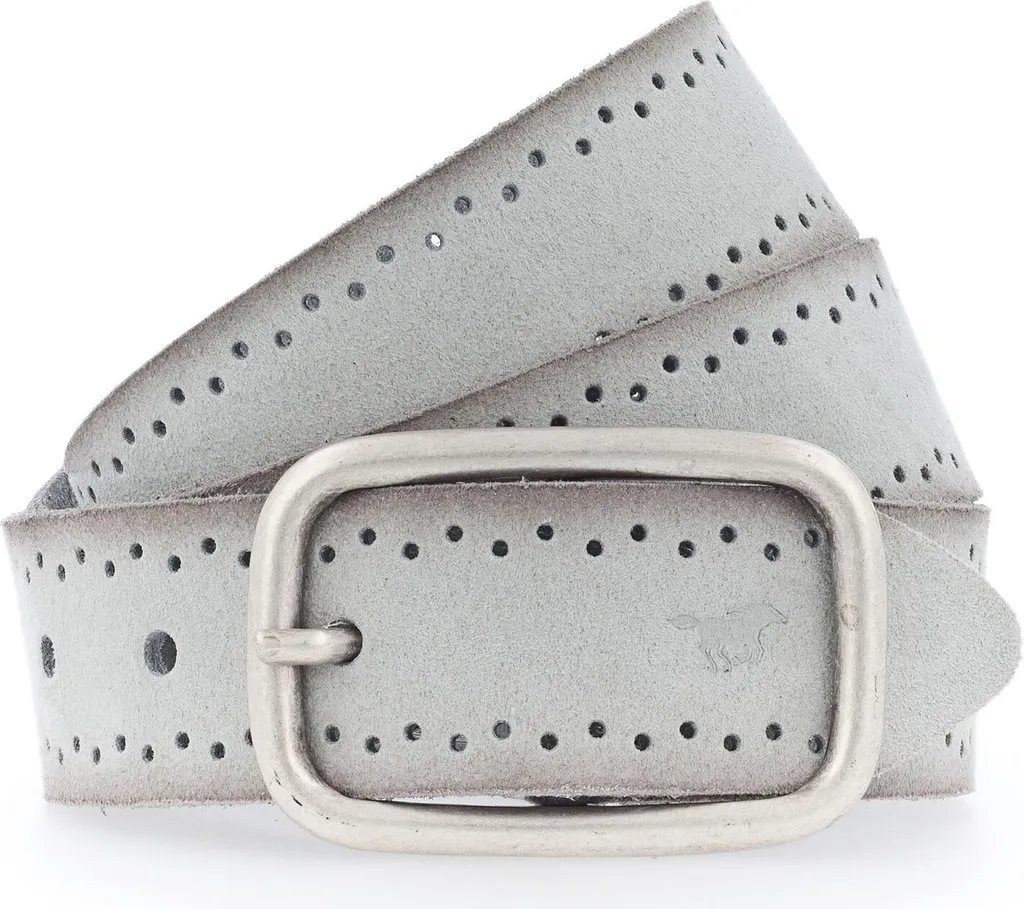 MUSTANG Pelle cintura Woman´s Belt 3.5 W110 Light Grey grigio