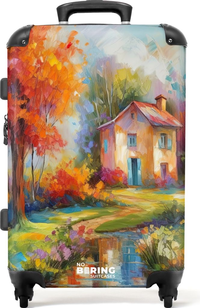 NoBoringSuitcases.com Großer Koffer - Landschaft - Farbenfroh - Ölgemälde - Kunst - Kombinationsschloss TSA - Hartschalen Trolley 4 Rollen - 7...