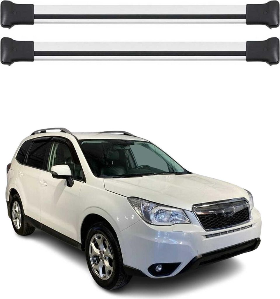 Dachträger Grundtäger für Subaru Forester mk4 2013-2018 75kg Alu Grau 2 tlg