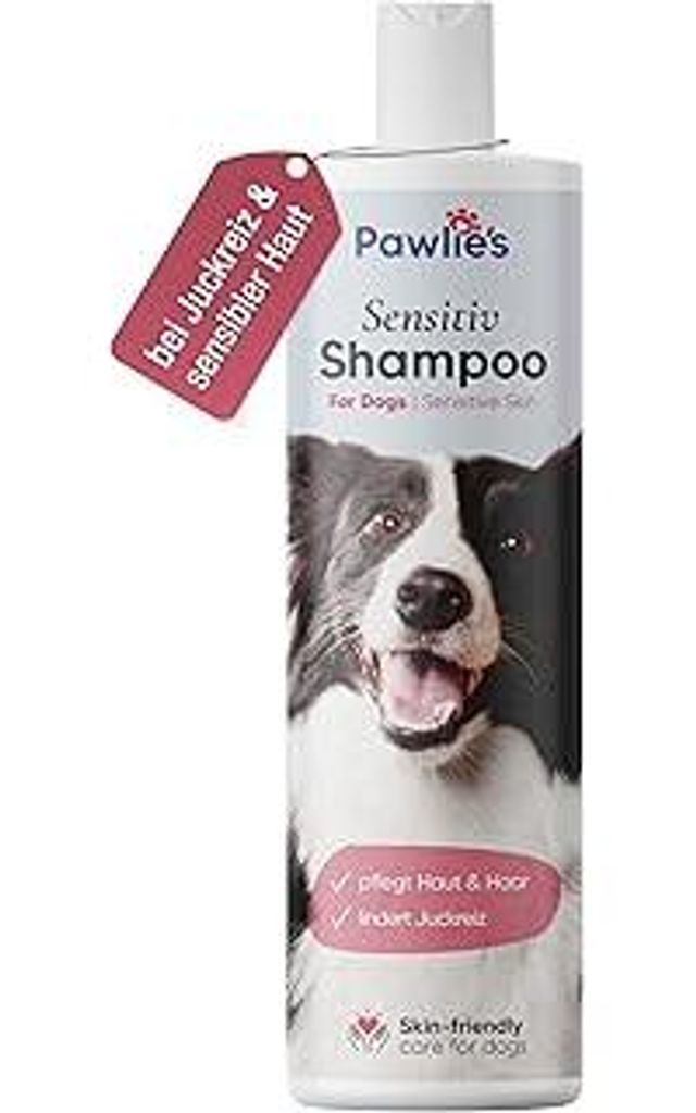 Pawlie's Sensitiv Hundeshampoo gegen Juckreiz & Milben Hund (vegan) - Rückfettendes Hundeshampoo für Welpen & Langhaar - Fellpflege Hund - Mittel...