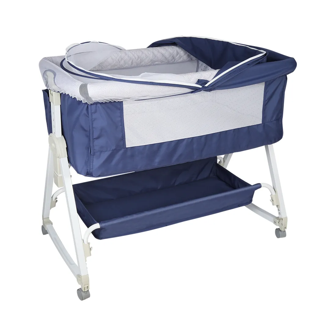 Lit de nuit bébé pour cododo, balancelle apaisante et table à langer