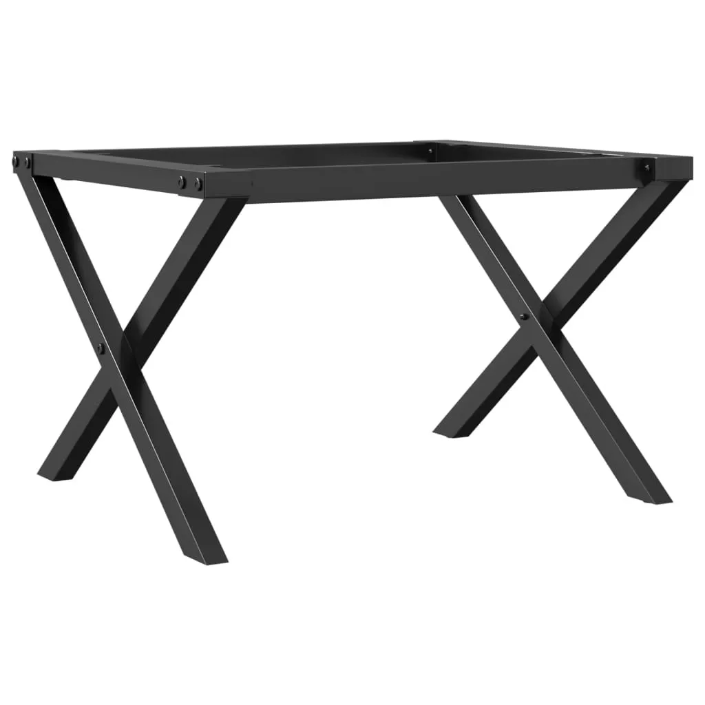 Base Tavolino Acciaio 60x40x38 cm Struttura a X Design Moderno