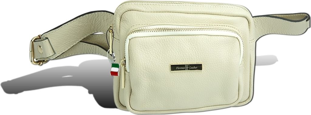 Gürteltasche beige weiß Florence Tasche Leder D2OTF142W