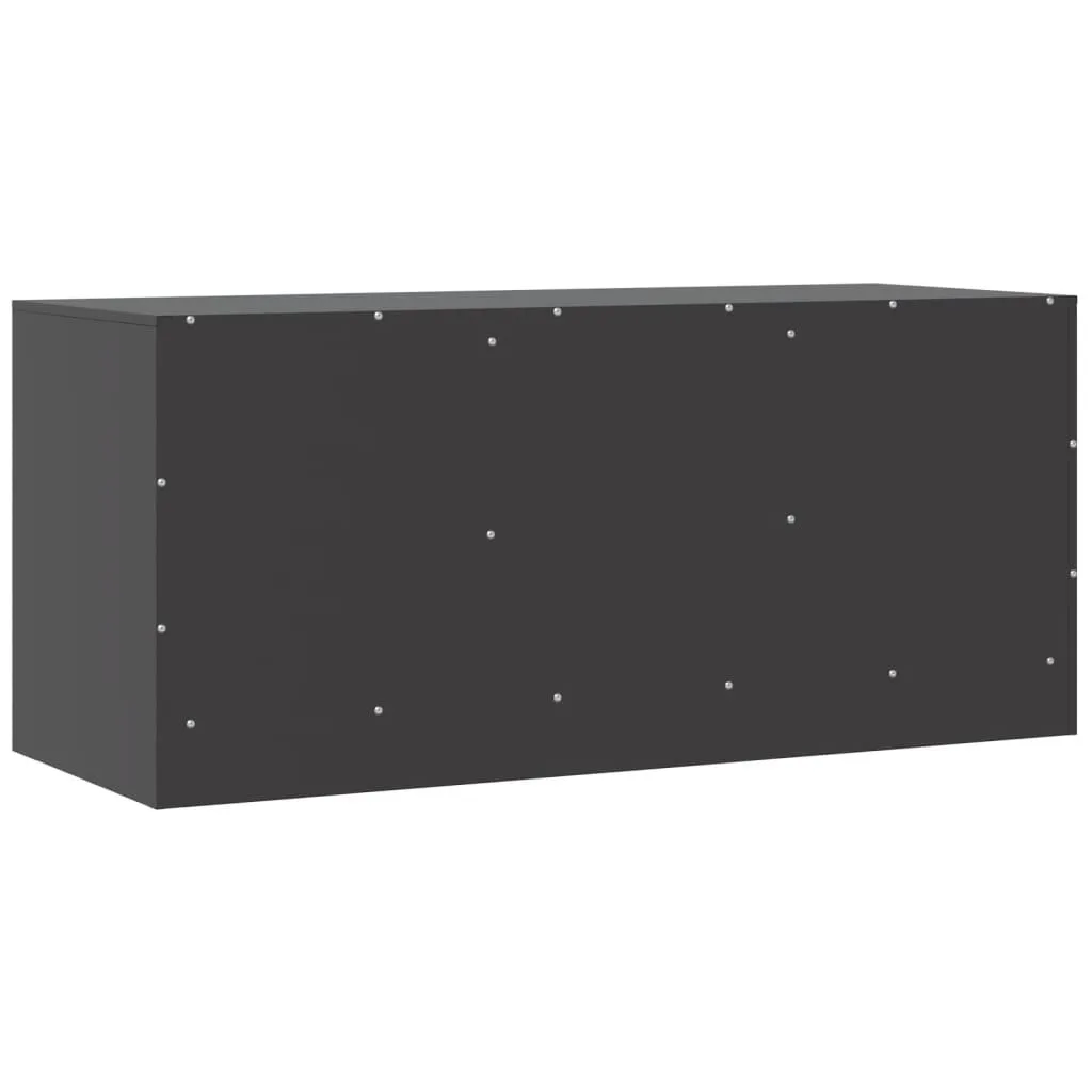 Mobile Porta TV SYFAX in Acciaio Nero 99cm - Design Minimal Loft