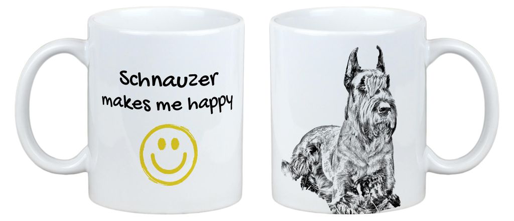 Schnauzer I - Tasse mit Hund, fröhliche Tasse für Hundeliebhaber, personalisiertes Geschenk der Marke Art-Dog