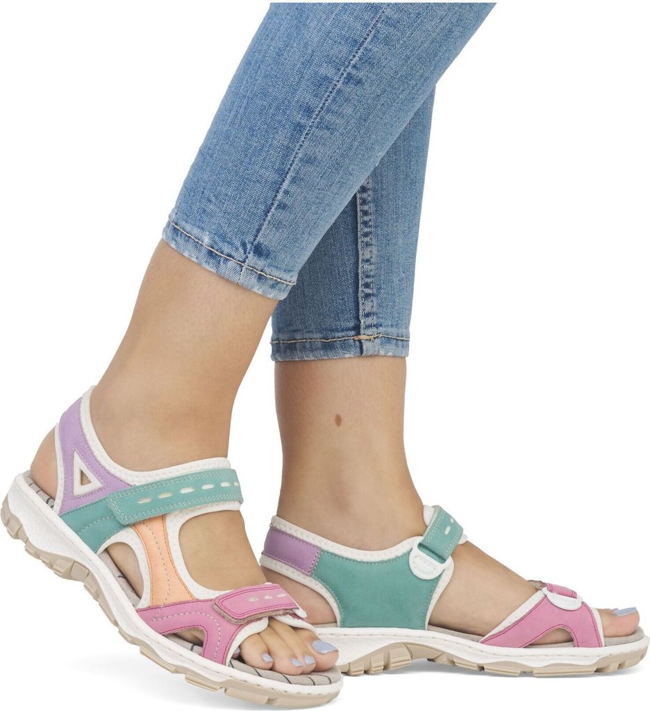 Rieker Damen Sandale bunt Trekking Outdoor gepolstert Produktbild 83