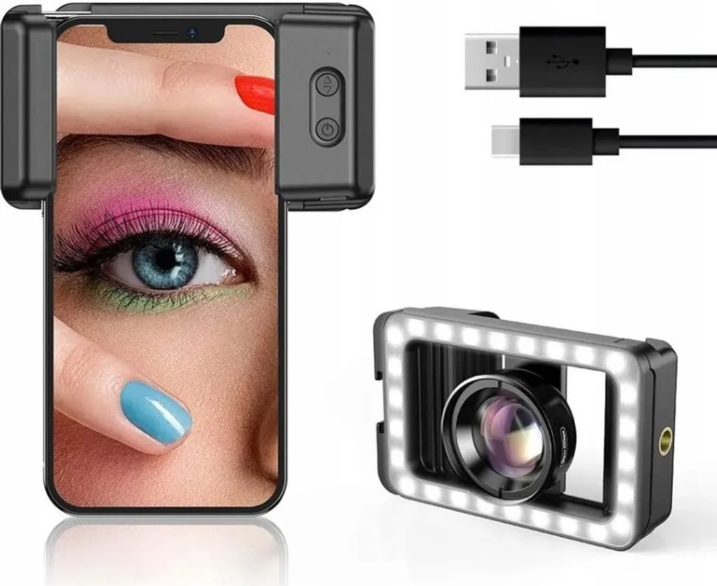 Objectif macro smartphone 100mm HD éclairage LED CRI 95+ de précision - 9