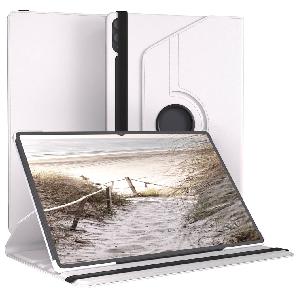 EAZY CASE - Tablet Hülle für Samsung Galaxy Tab S11 Ultra Schutzhülle, Tablet Case 360° drehbar in Weiß