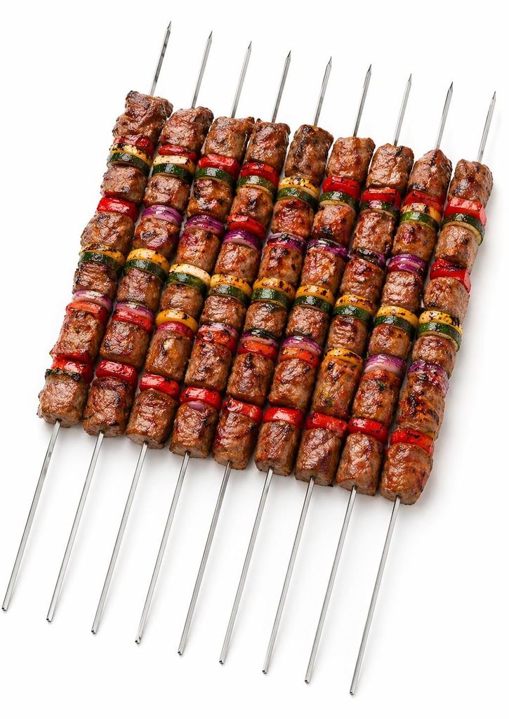 BAYLI 50x nerezové špízy | malé špízy na kebab | 33cm Obrázek produktu 