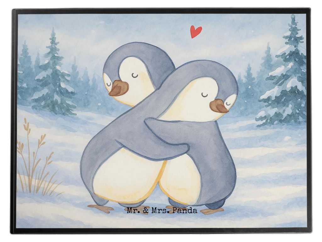 Mr. & Mrs. Panda tischschutz Pinguine Kuscheln Design - Weiß - Geschenk, bastelunterlage, Hochzeitstag, Freund, Unterlage Schreibtisch, Schreibunt...