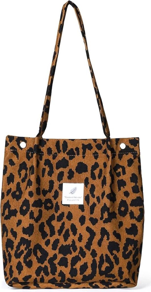 ASKSA Damen Umhaengetasche Cord Tasche Schultertasche fuer Arbeit Buero Reisen Einkaufen Schule und Alltag, Dunkelbraun