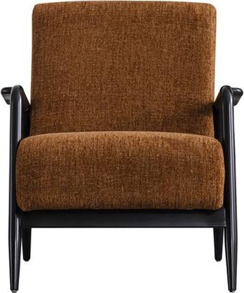 Brauner Wohnzimmer Sessel Lounge Einsitzer Stoffsessel Textil Möbel Neu