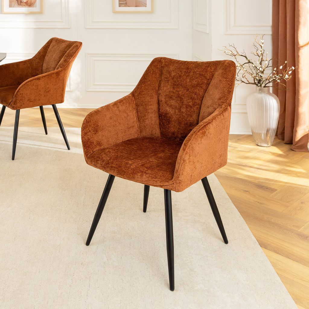 riess-ambiente Drehbarer Retro Stuhl AVIGNON rost braun Produktbild 