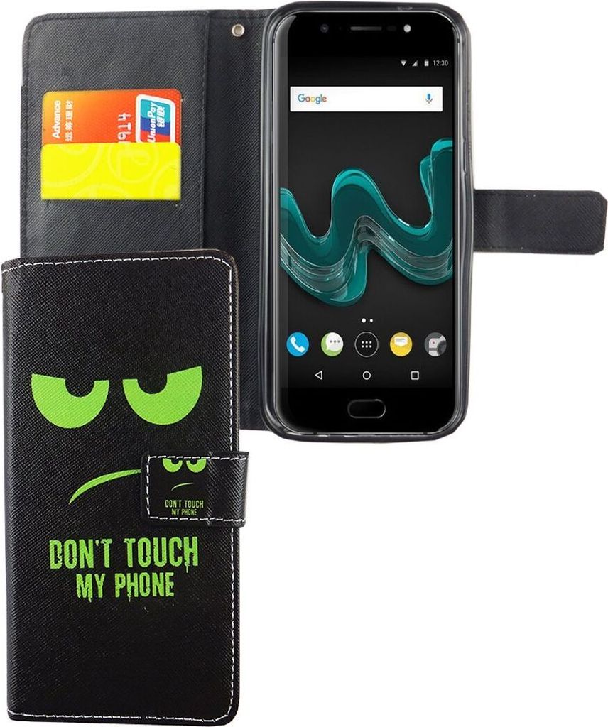 Handyhülle Tasche für Handy Wiko Wim Dont Touch My Phone Grün