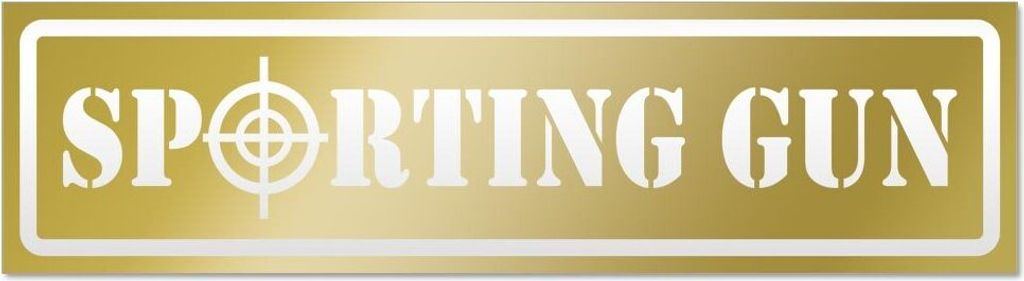 Kiwistar Sporting Gun invertiert Magnetschild Schild magnetisch - 60cm Gold - Magnetfolie für Auto PKW Kfz