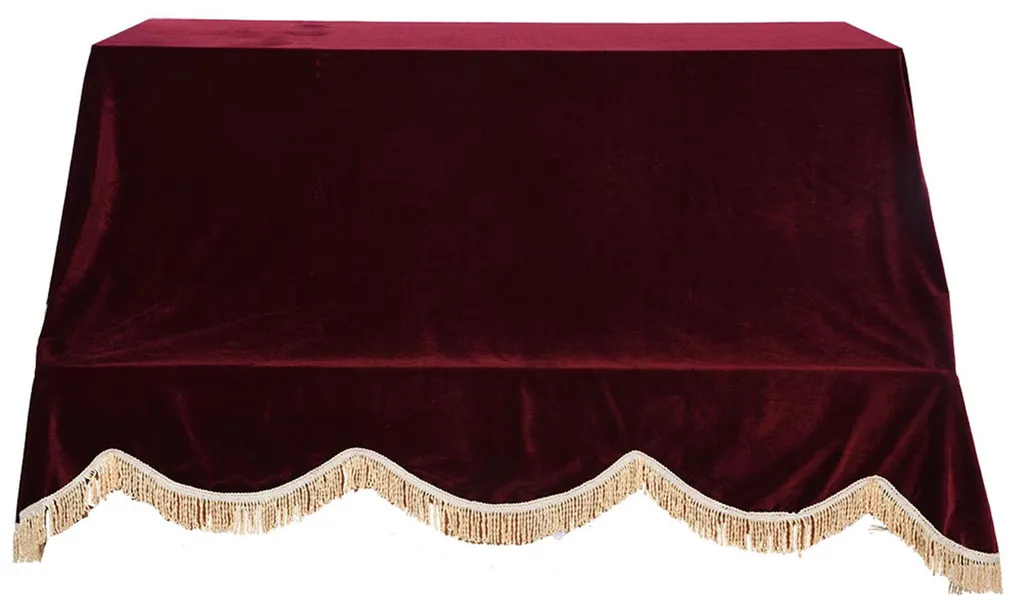 Couverture Piano Droit en Velours Rouge - Protection Universelle 200x150