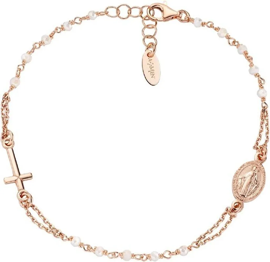 Amen BRO10RBI3F Bracciale Rosario Argento e Cristalli Colorati Donna