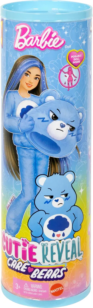 Barbie Cutie Reveal Peluche Ourson Bleu JCN96 - Idée Cadeau Enfant 3+