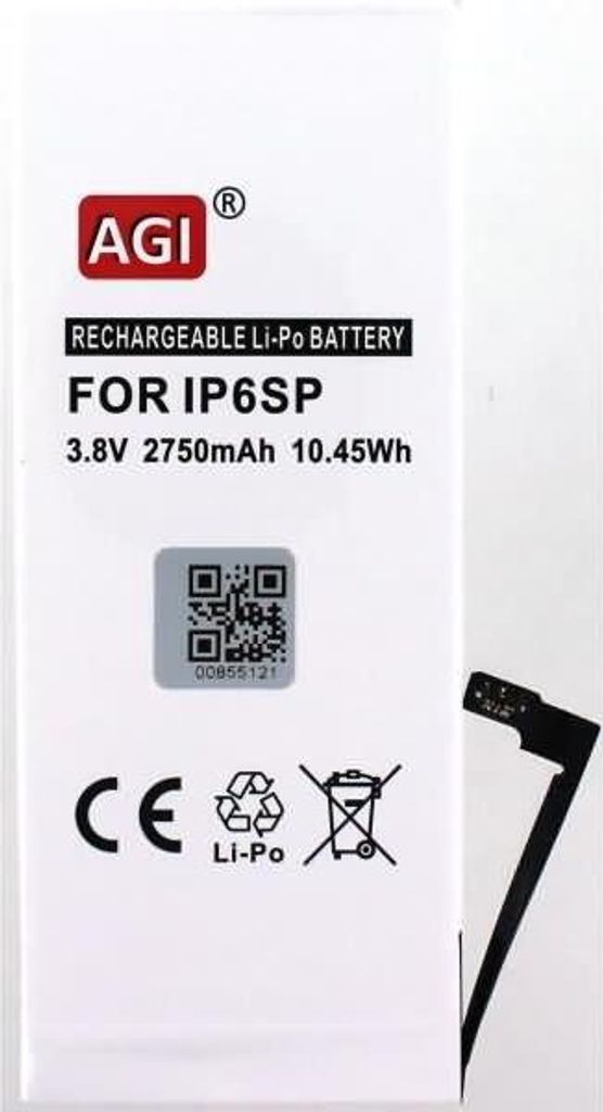 Akku für Apple iPhone 6S Plus Li-Pol 3,8 Volt 2750 mAh weiß.