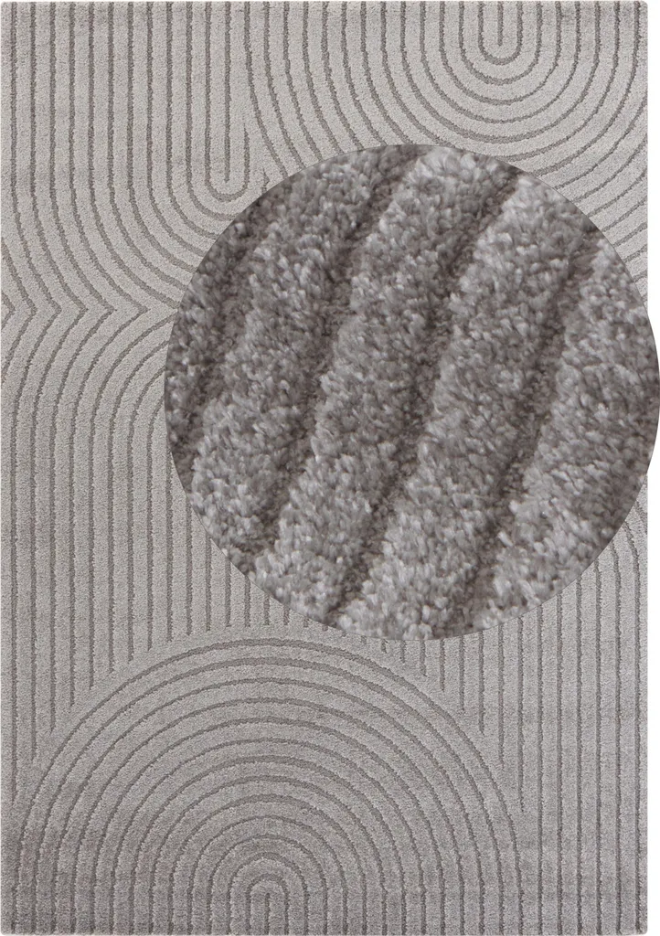 Tapis gris facile d'entretien Panglao Elle Decoration poils courts