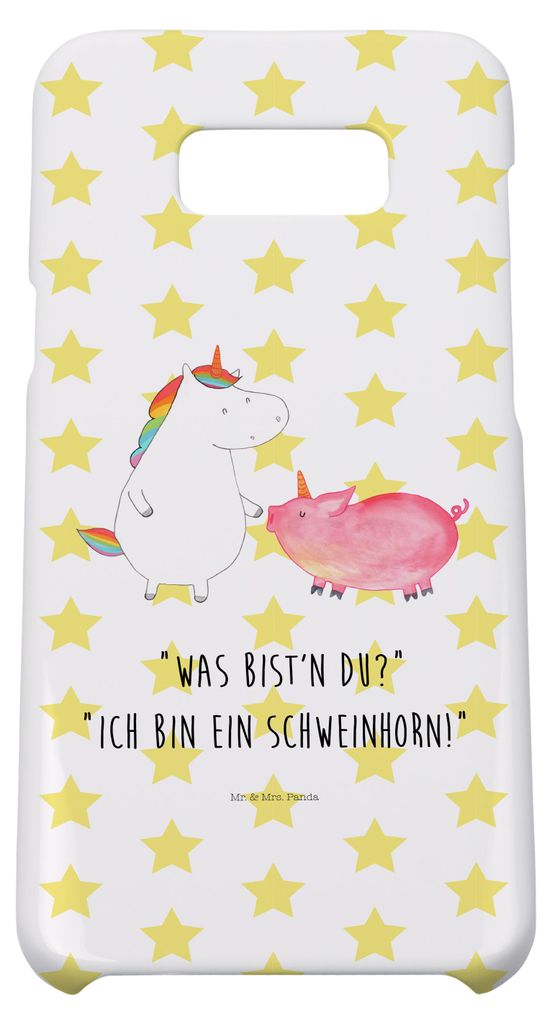 Mr. & Mrs. Panda Samsung Galaxy S8 plus Handyhülle Einhorn Schwein - Weiß - Geschenk, Handy, Unicorn, Cover, Freundin, Case, Schweinchen, Hülle,...