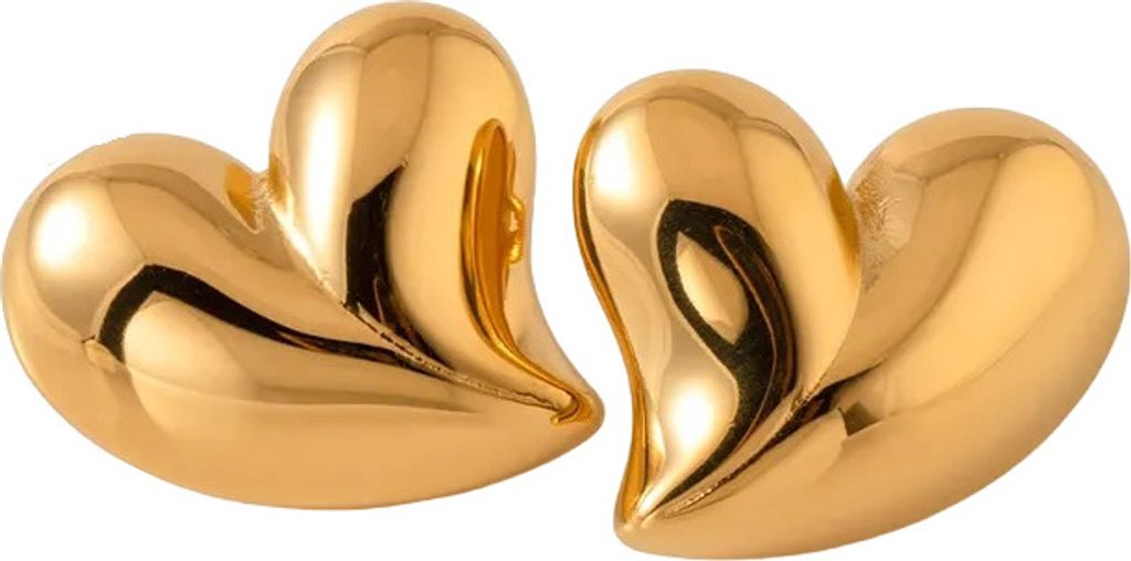 Elegante Ohrringe Vow Heart in Gold – Ideal für empfindliche Haut KP29204
