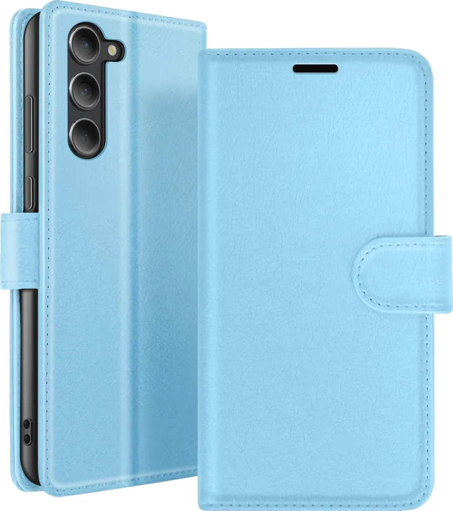 Custodia Zanaé Galaxy S23 Plus Portafoglio Magnetica Blu Chiaro