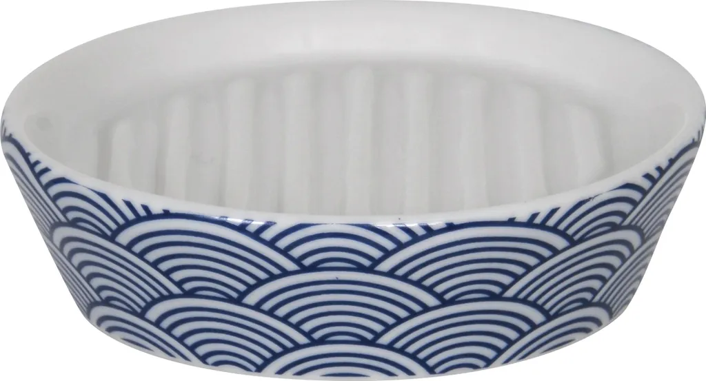 Portasapone Etnico MSV Ikat - Ceramica Smaltata per un Bagno Spa