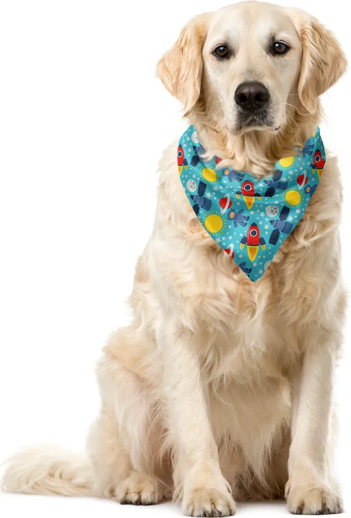 ABAKUHAUS Bandana Cane Gatto Baby Cosmonaut Space 40x40 cm - Offerta