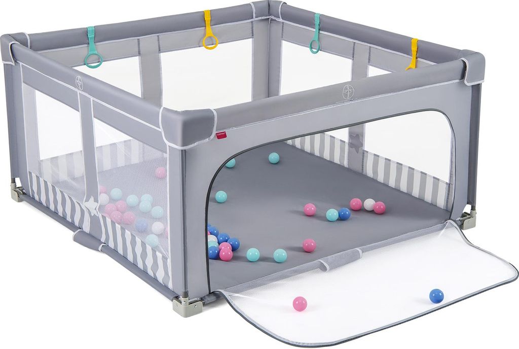 COSTWAY 127x127 cm Laufstall Baby faltbar, Laufgitter mit Produktbild 
