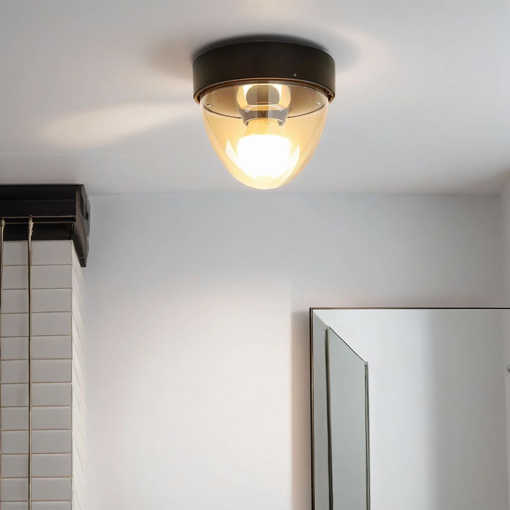 Badleuchte E27 IP44 Schwarz Modern Badlampe
