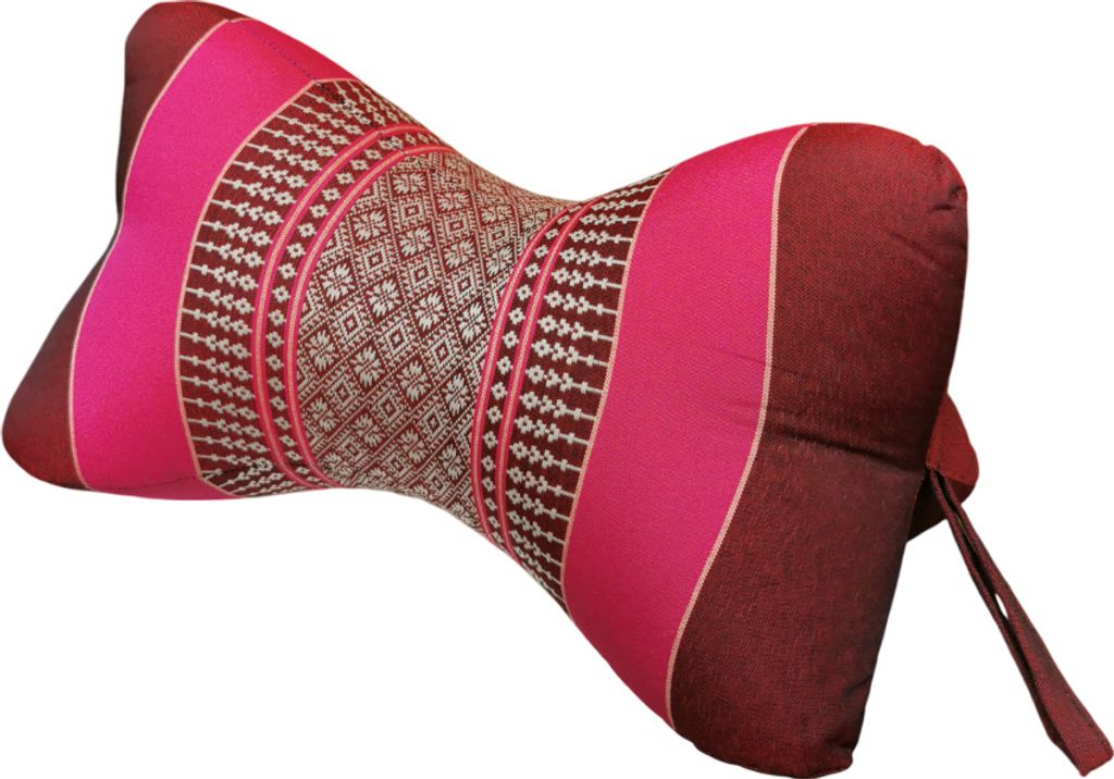 Fine Asianliving Thai Nackenkissen Nackenstütze 18x32cm Yoga Meditation Fuchsia Thai Kissen Meditation Matte Matratze Kapok 301-K15