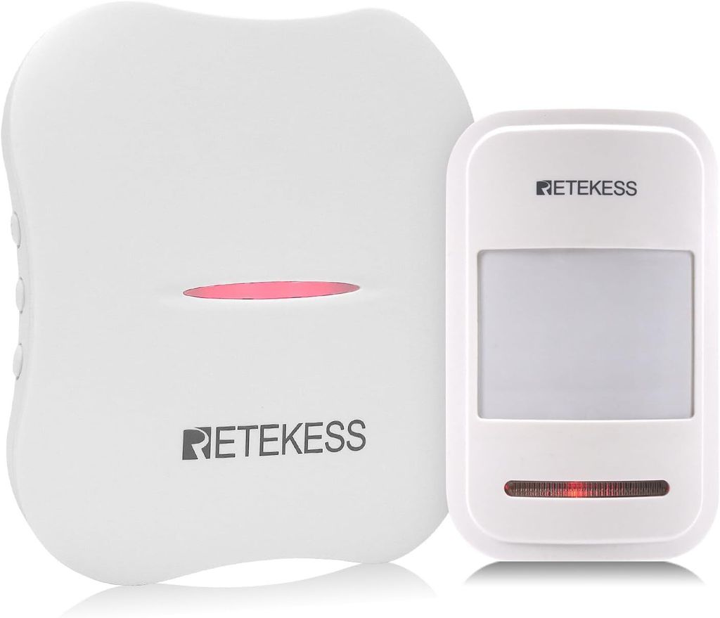 Retekess TH011-TH016 Smart Home Bewegungsmelder, Drahtloser Sicherheitssensor mit Einstellbarer Empfindlichkeit, 110° Weitwinkelerkennung
