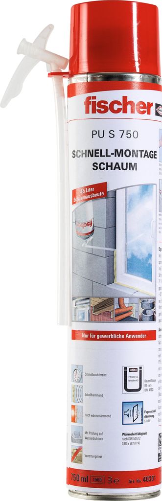 fischer Rýchla montážna penaPolyuretán750 ml Izolačná výplň Obrázok produktu 