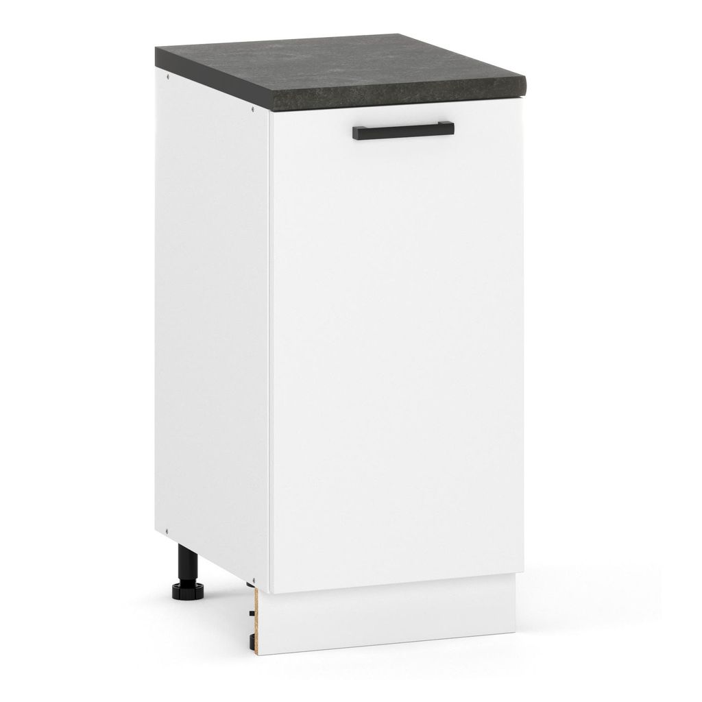 ULWEHOME | Unterschrank 40 cm Weiß matt, Küchenunterschrank Produktbild 