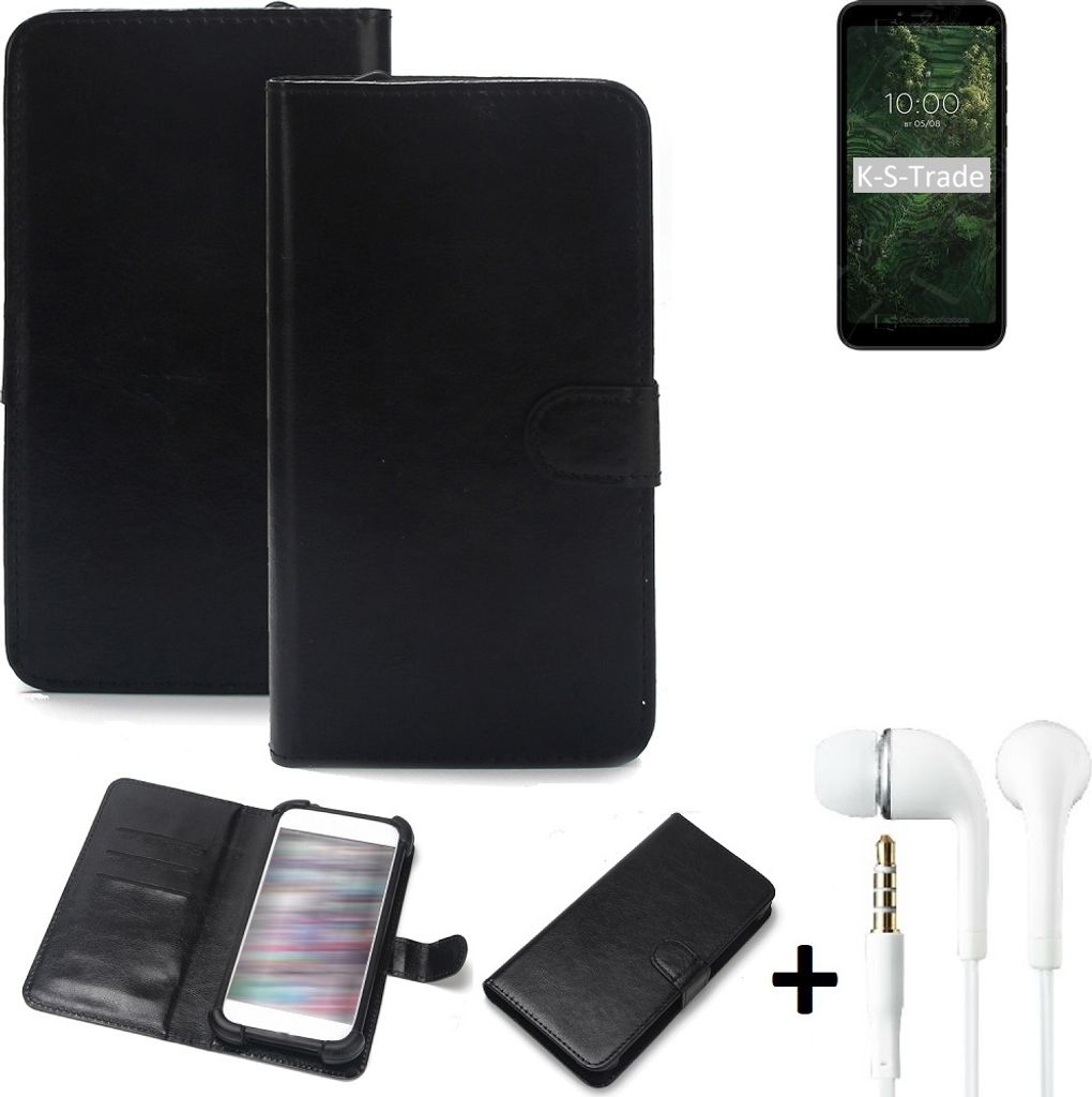 K-S-Trade Wallet Case Handyhülle kompatibel mit BQ Mobile BQ-5745L Clever Schutzhülle Flip cover Flipstyle Tasche Hülle Flipcover Slim Bumper
