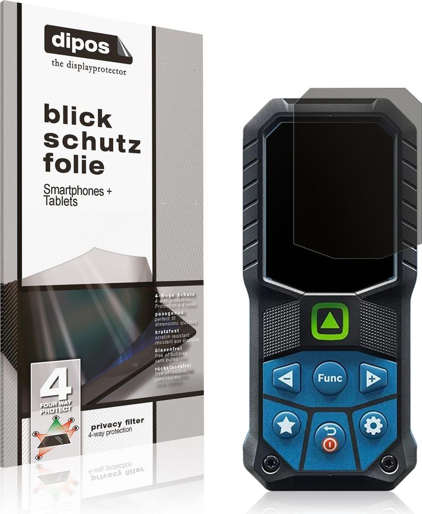 Blickschutzfolie für Bosch Professional Laser GLM 50-27 matt Schutzfolie Folie Display Schutz dipos