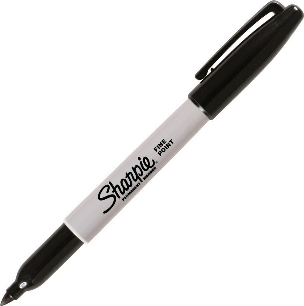 Sharpie - Marker - permanent - Schwarz - farbstoffbasierte Tinte - 0.9 mm, 1 Stift