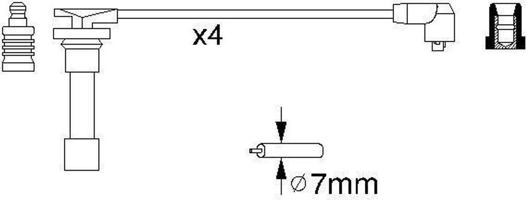 Bosch Zündleitungssatz 0 986 356 776
