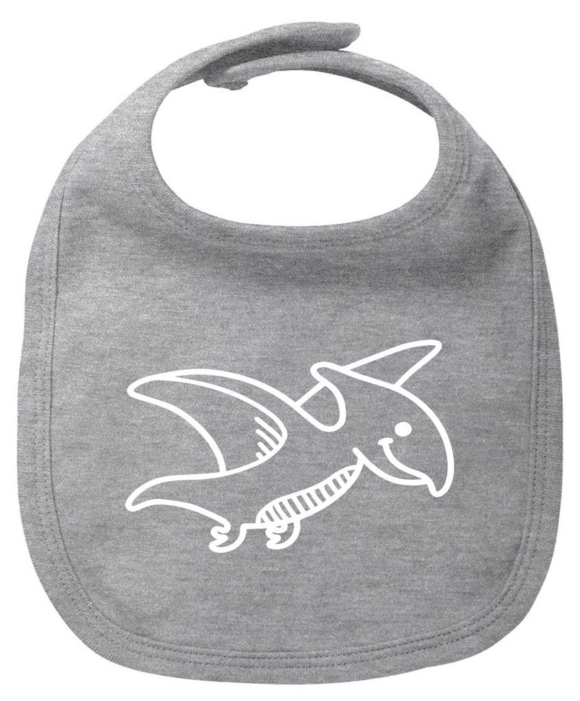 Huuraa Baby Lätzchen Pteranodon Dinosaurier Heather Grey Produktbild 