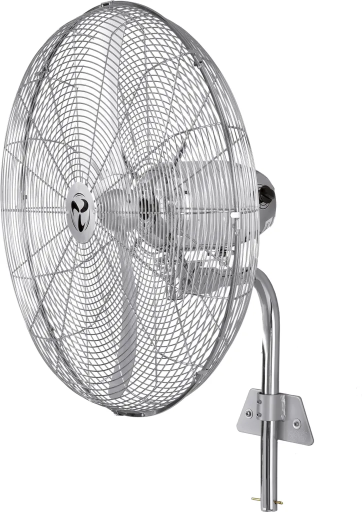 Ventilateur de Paroi WM2 Wall Eco 69 cm Gris Argenté avec Finition Chrome