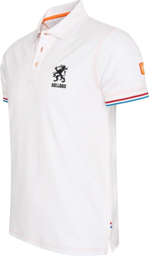 Cappuccino Italia Dutch Lion Polo EK2024 Weiss - Große XXL